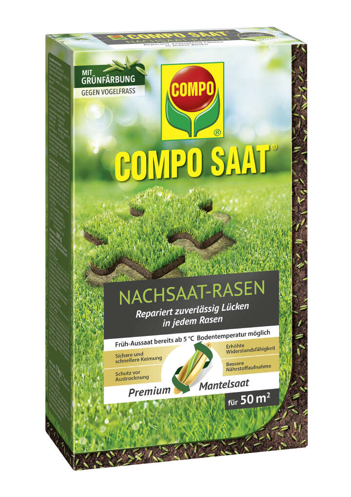 COMPO Nachsaat-Rasen grün und dicht